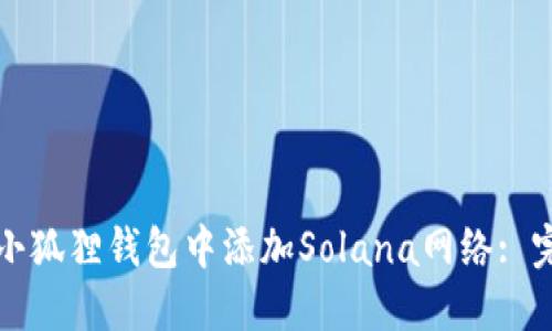 如何在小狐狸钱包中添加Solana网络: 完整指南